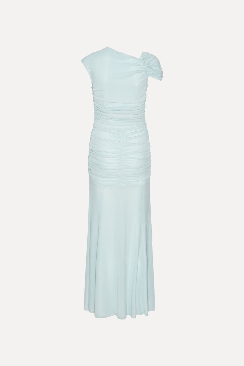 Maxi Asymmetric Dress Light Blue