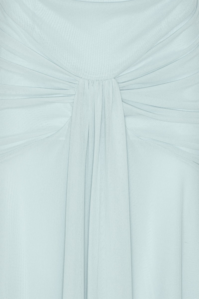 Maxi Asymmetric Dress Light Blue