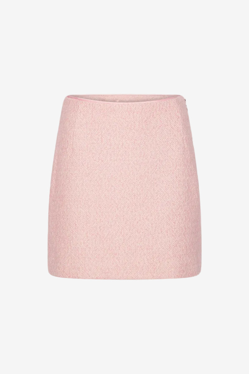 Boucle Mini Skirt Pink