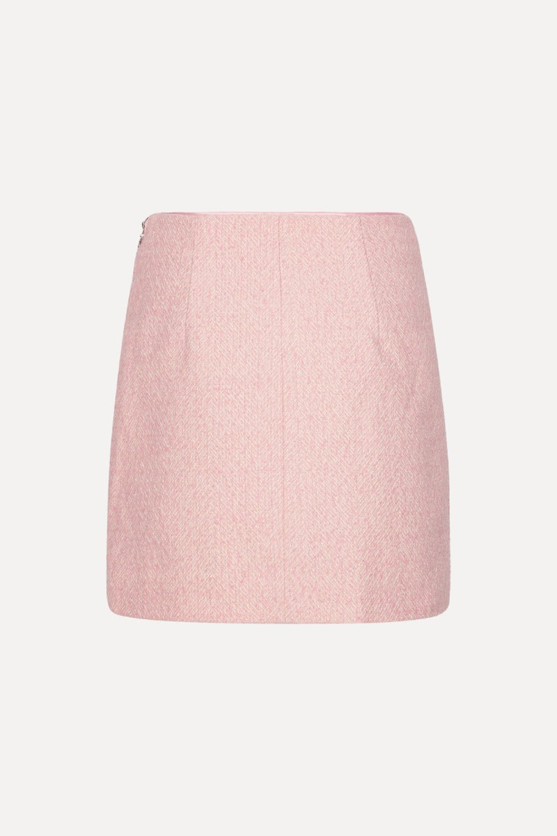 Boucle Mini Skirt Pink