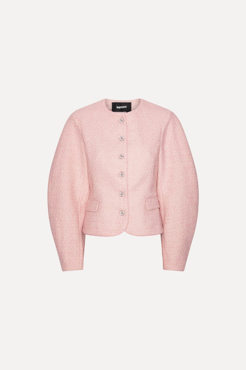 Cocoon Sleeved Jacket Pink