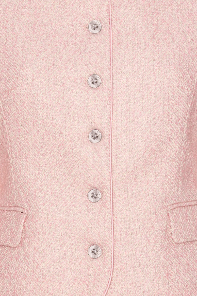 Cocoon Sleeved Jacket Pink