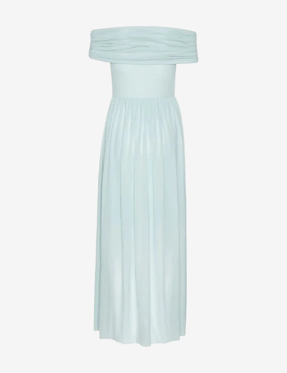 Off-shoulder Maxi Dress Light Blue