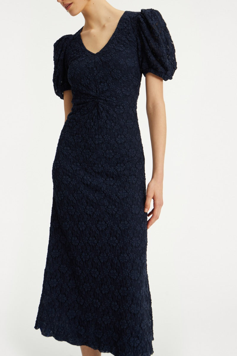 Lace Puff Sleeve Dress