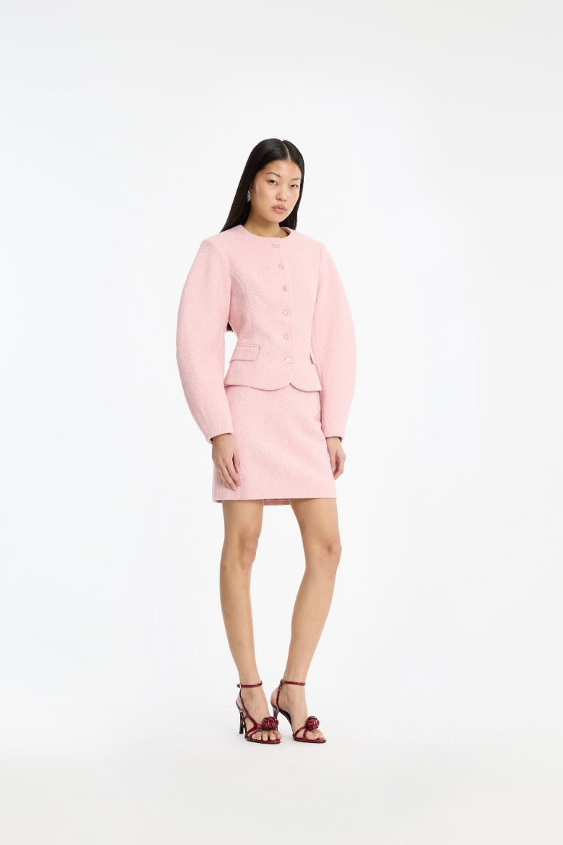 Cocoon Sleeved Jacket Pink