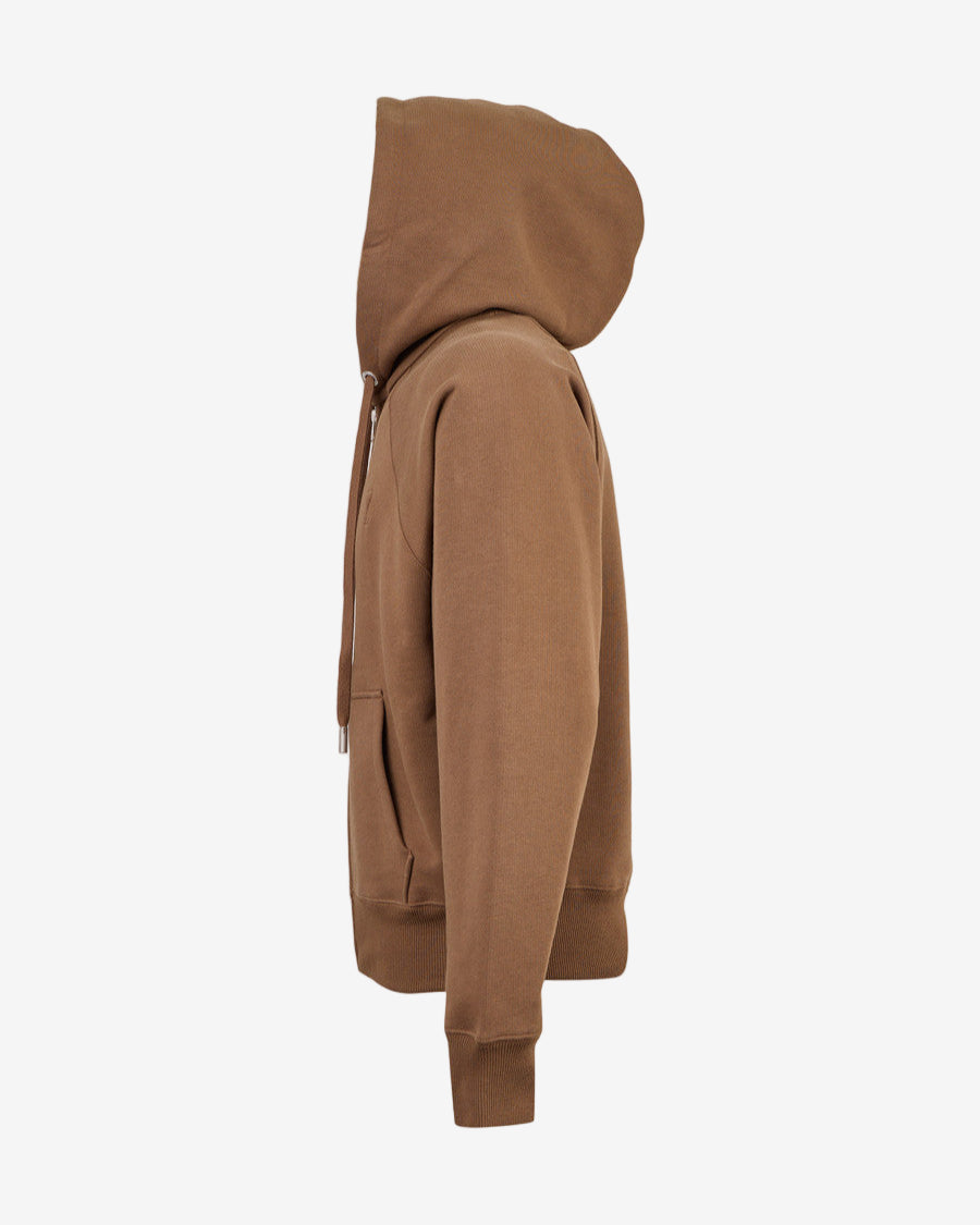 Brown hoodie on a white background